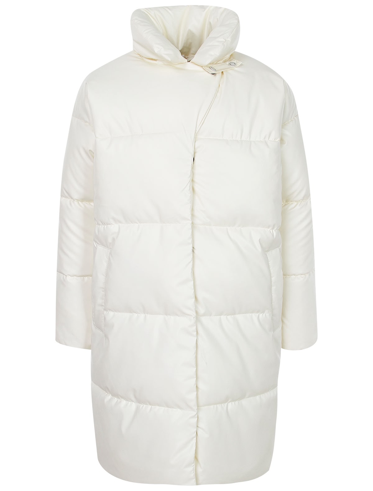 Кремовое пуховое пальто