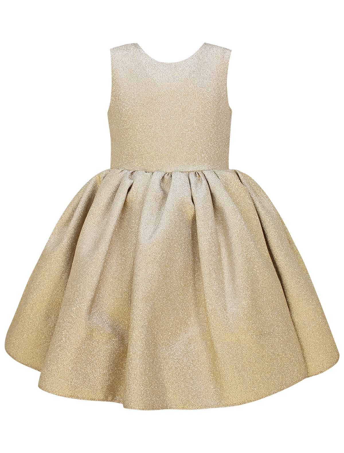 Золотое платье с пышной юбкой