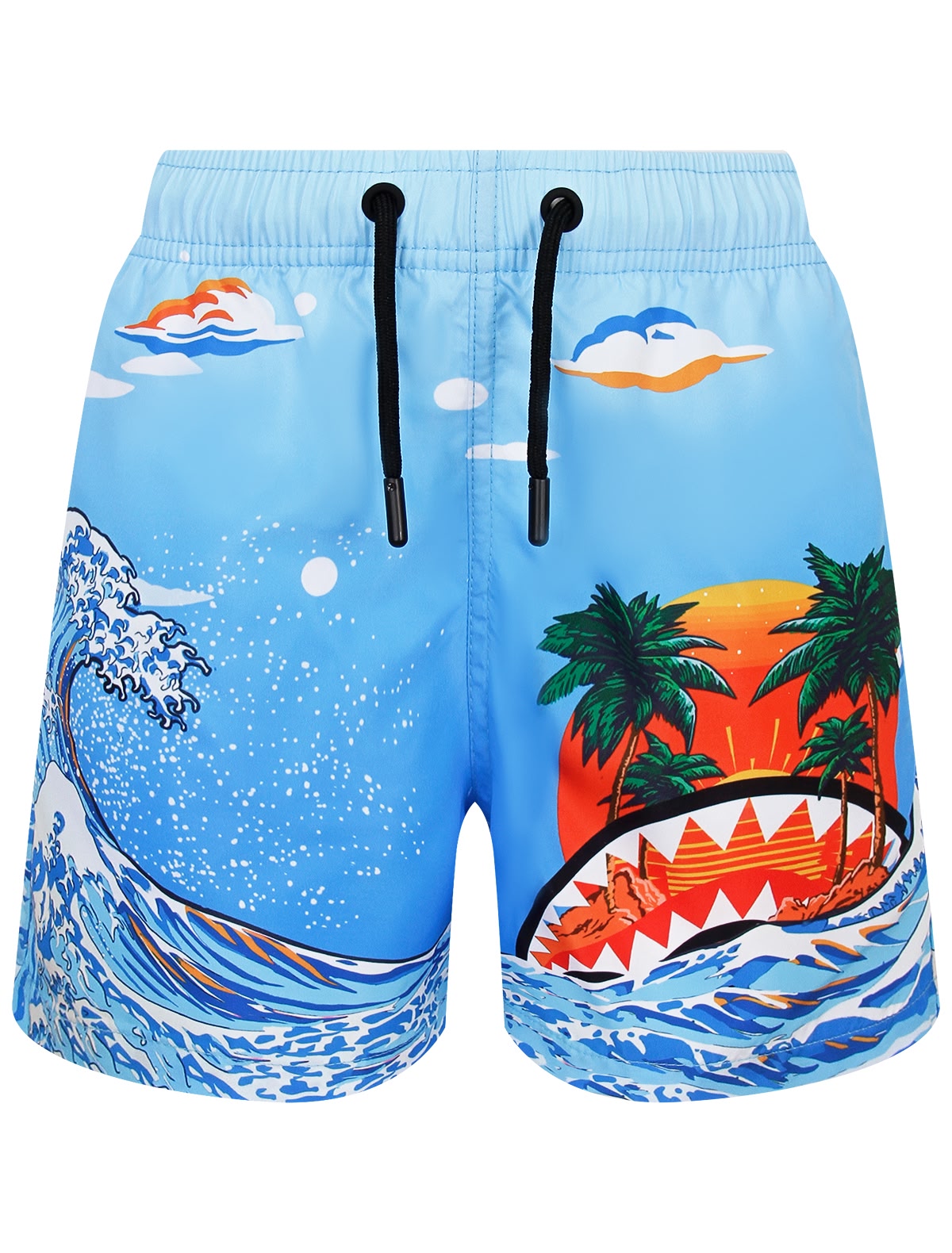 Пляжные шорты с морским рисунком