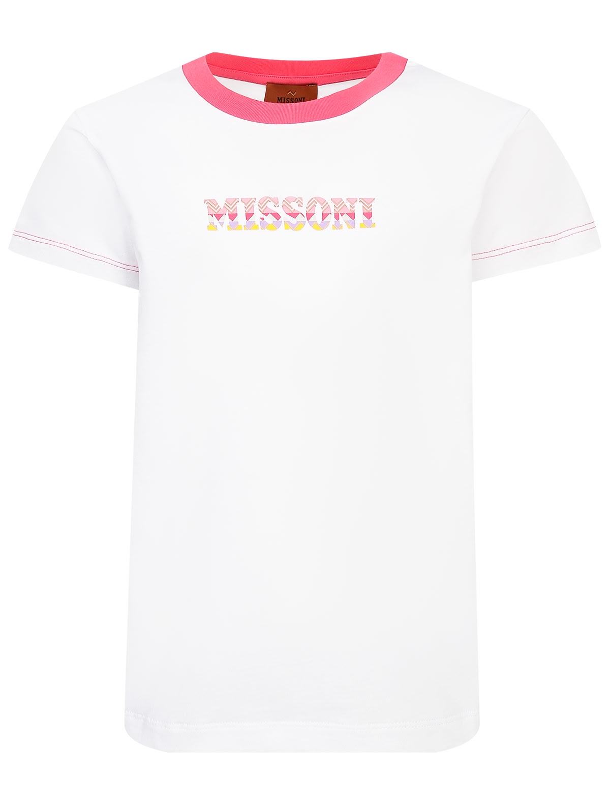 Футболка с розовой окантовкой