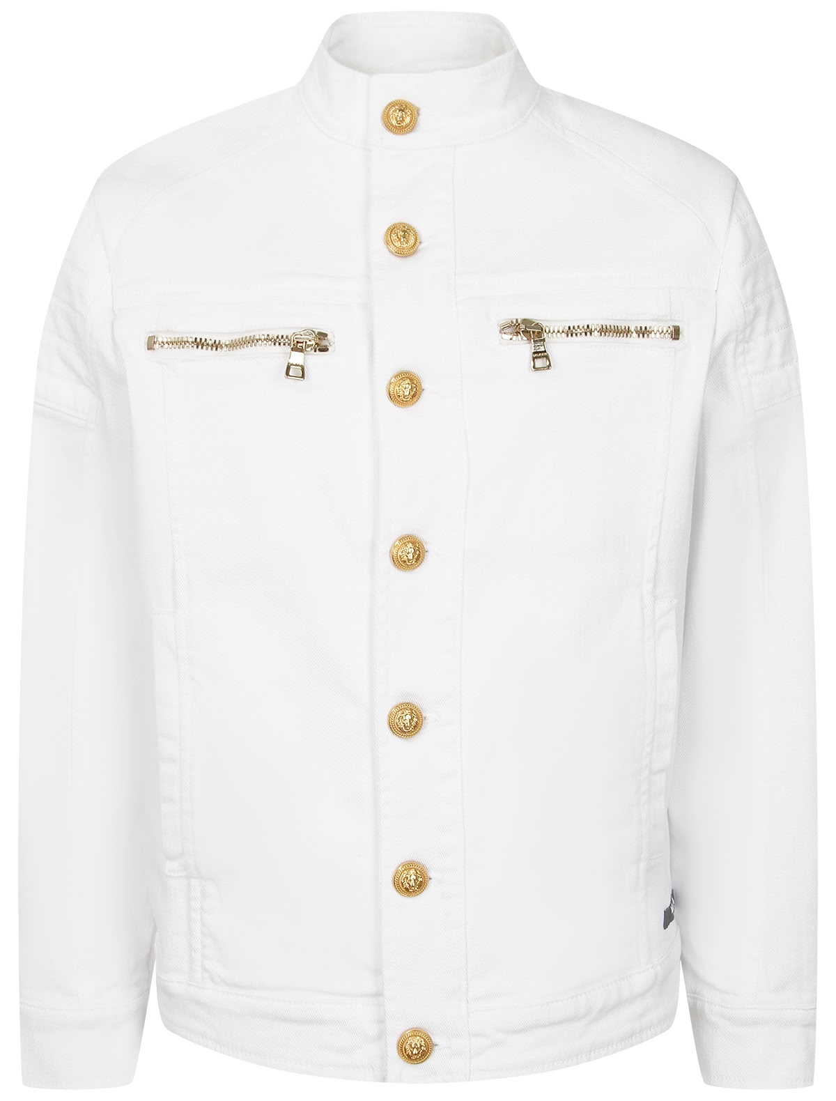 Белая джинсовая куртка