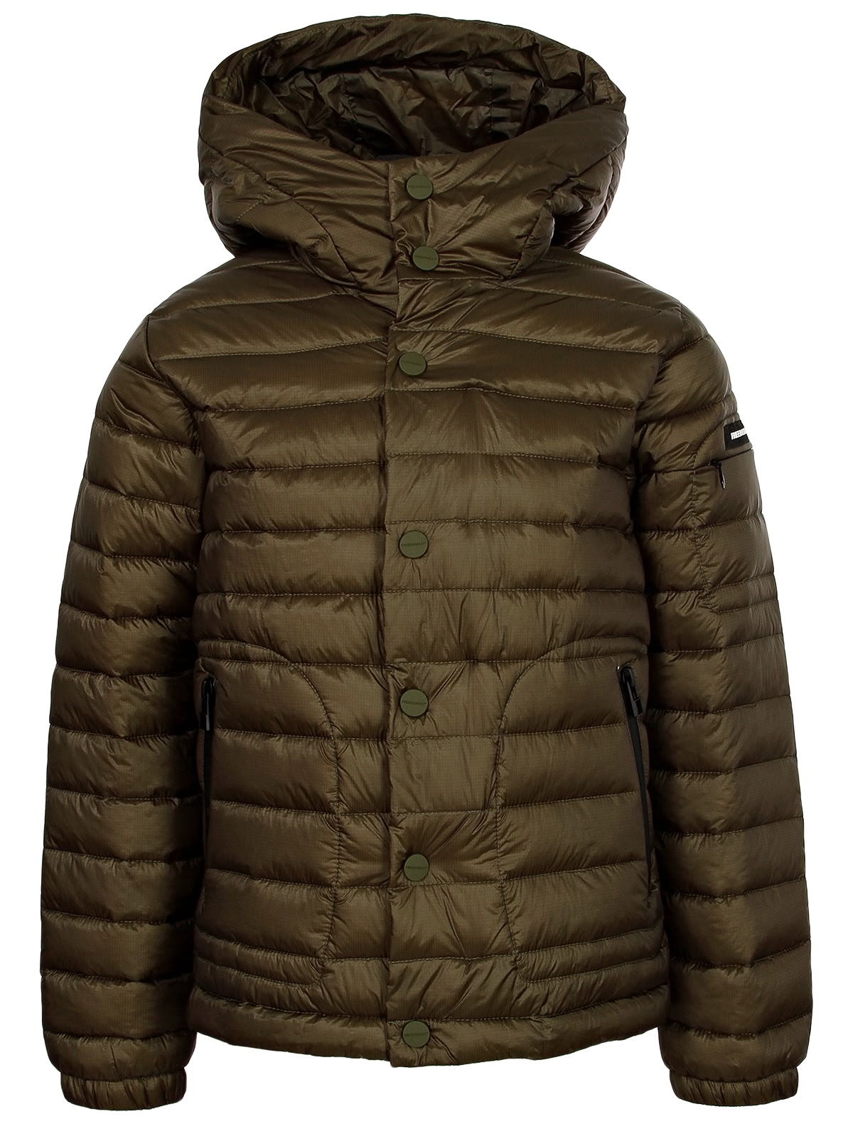 Куртка цвета хаки с капюшоном