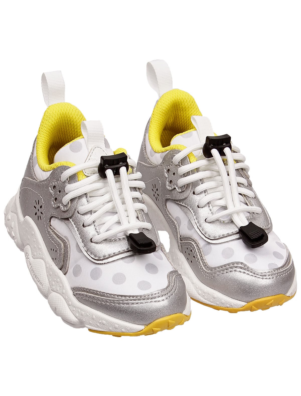 серебристые Кроссовки в горошек