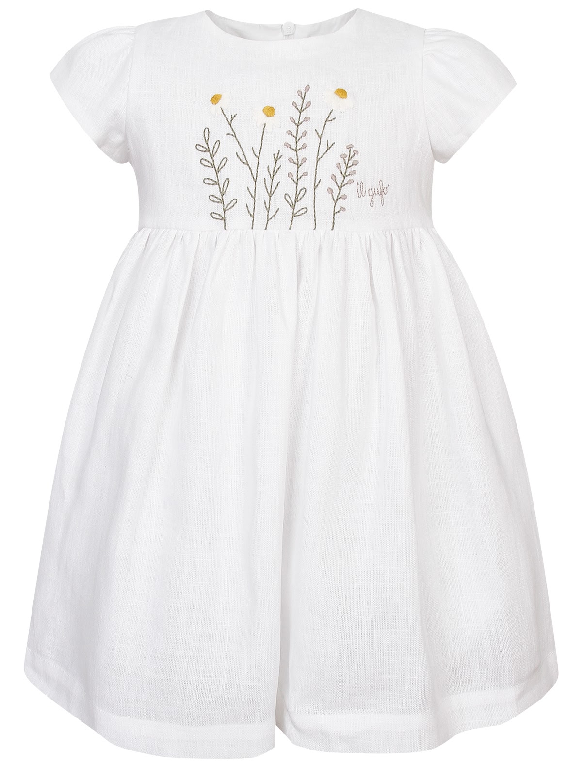 Льняное платье с вышивкой