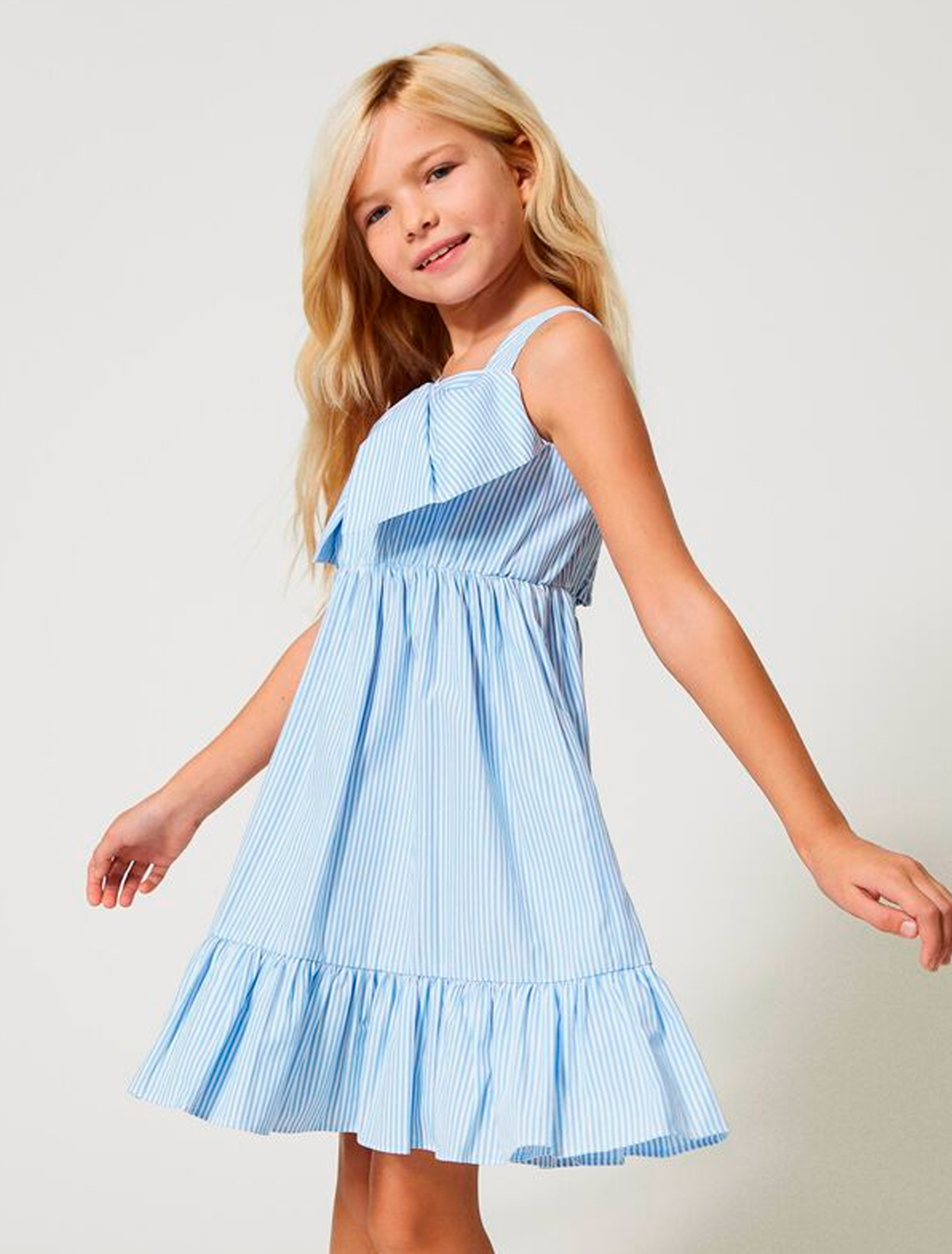 Платье TWINSET 2551050, цвет голубой, размер 13 1054609375075 - фото 3