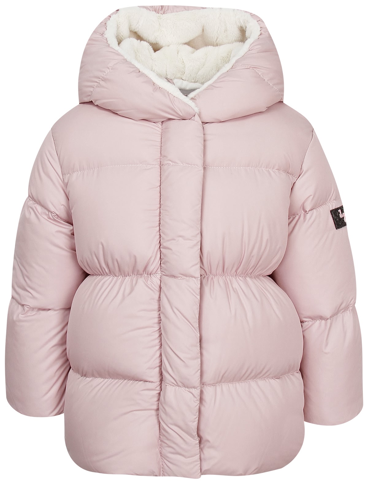 Пудровая пуховая куртка