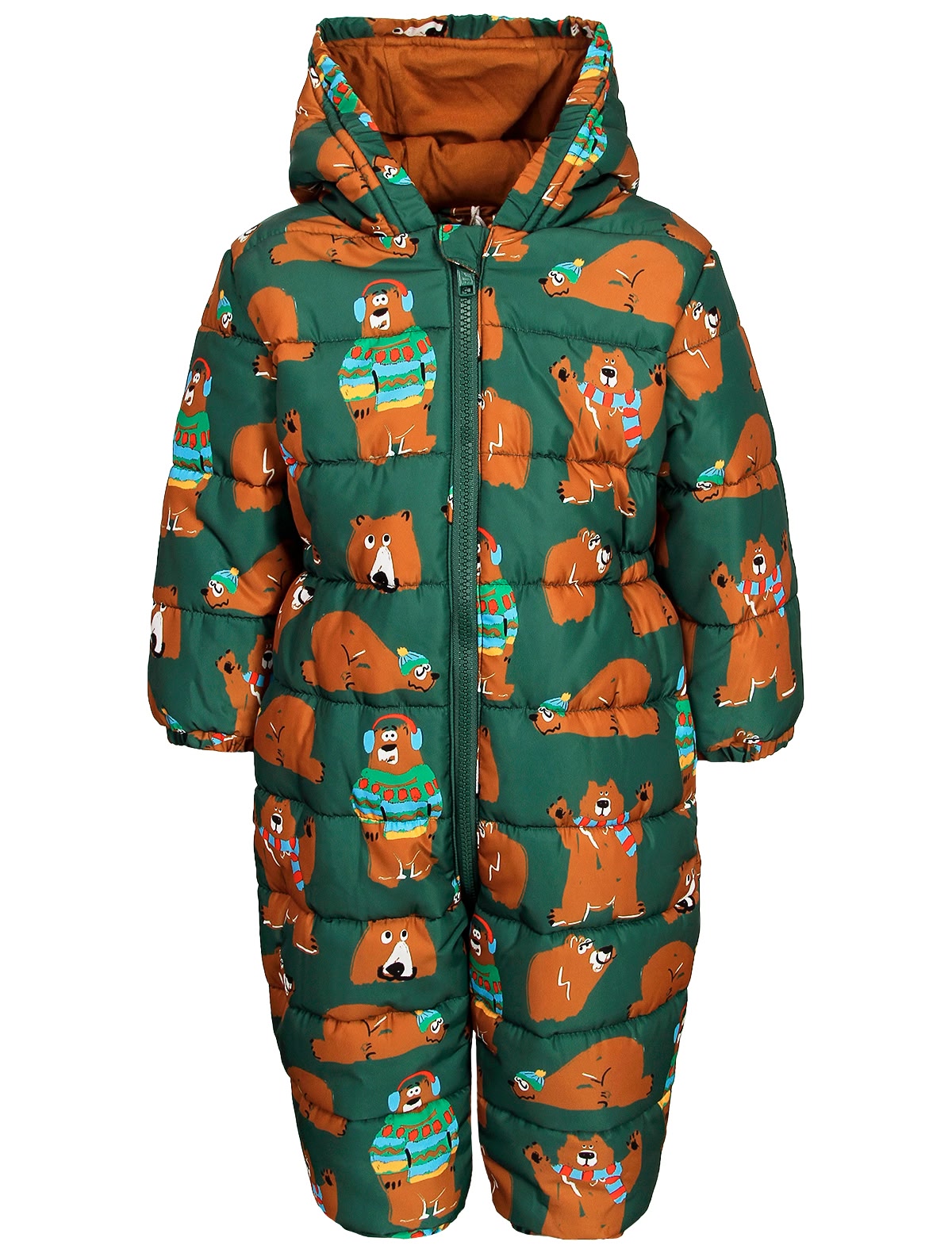 Комбинезон утепленный с принтом Гризли