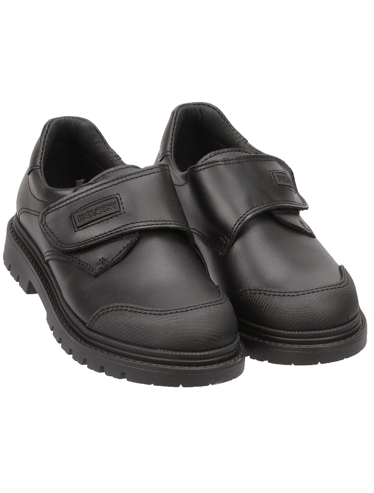 Чёрные полуботинки на липучках