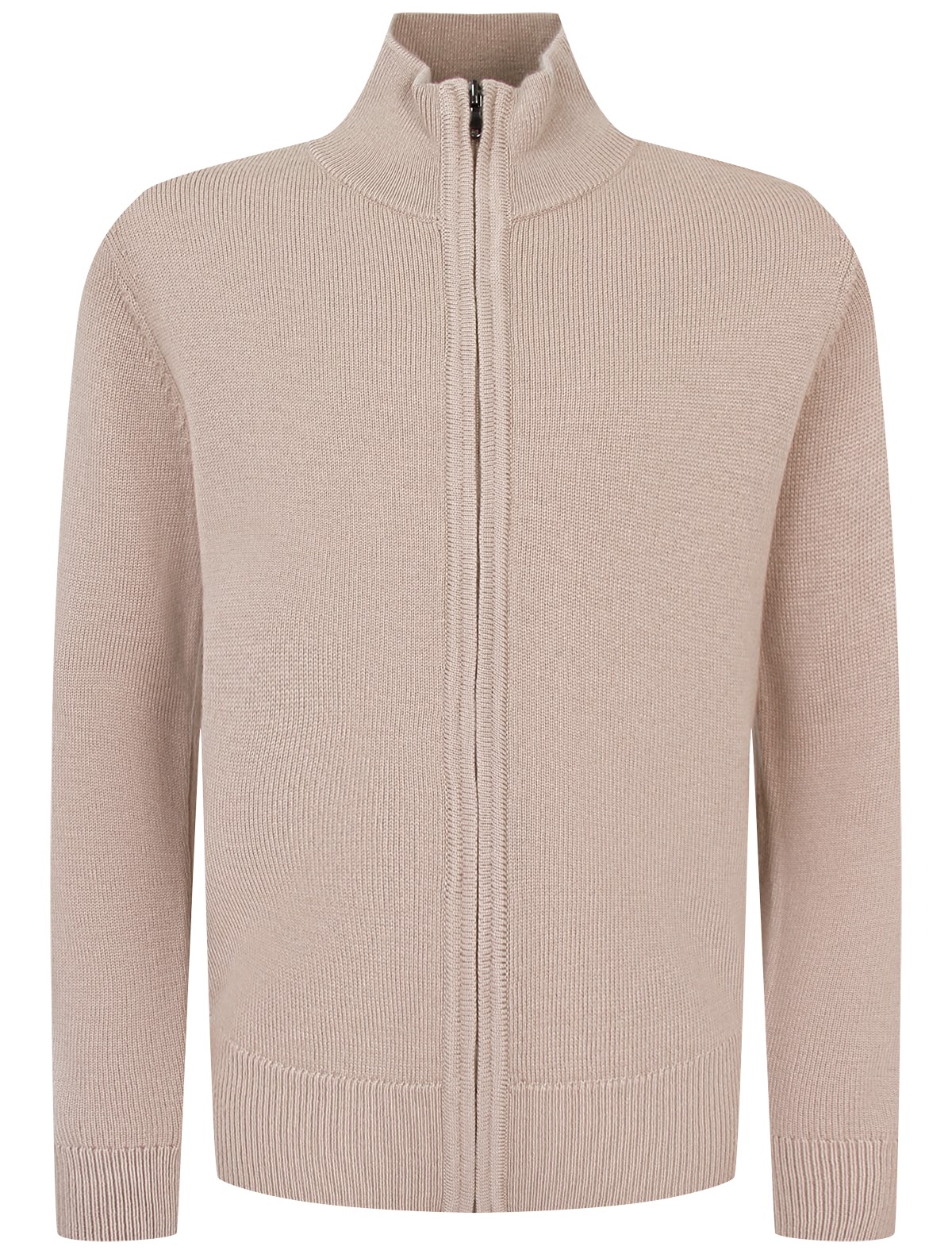 Бежевый кардиган на молнии