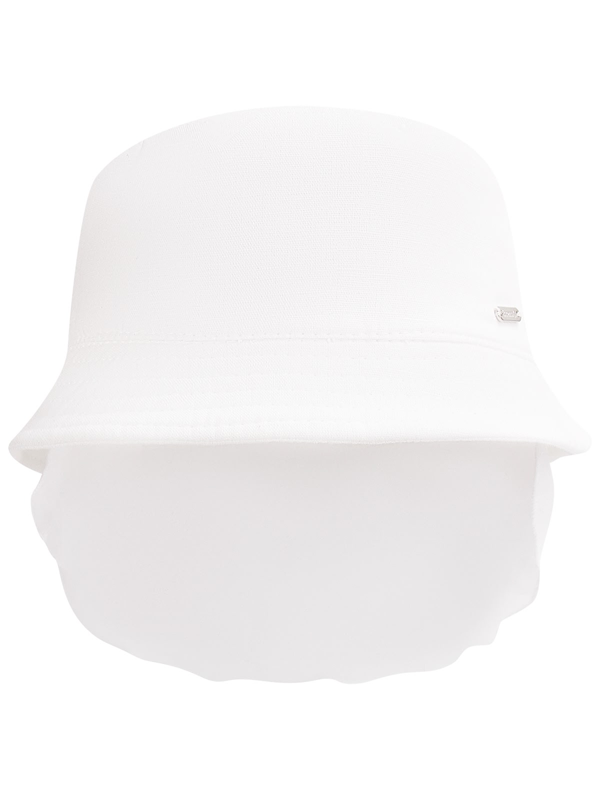 Белая панама из льна и хлопка