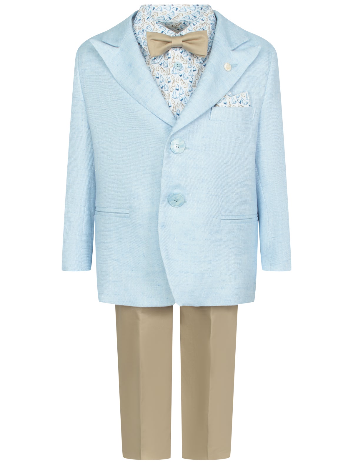 Костюм из 5 изд. с пиджаком голубого цвета