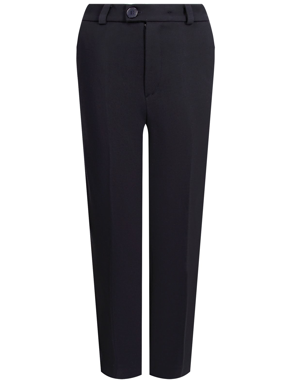 Синие брюки с крупной пуговицей