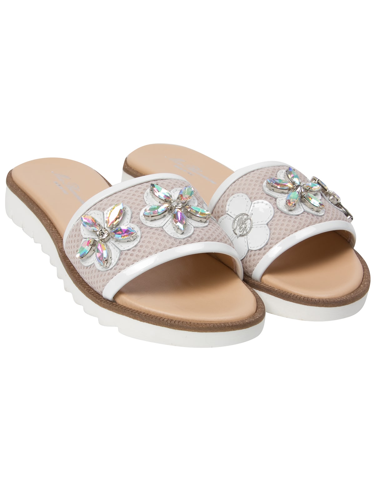 Шлепанцы украшенные кристаллами