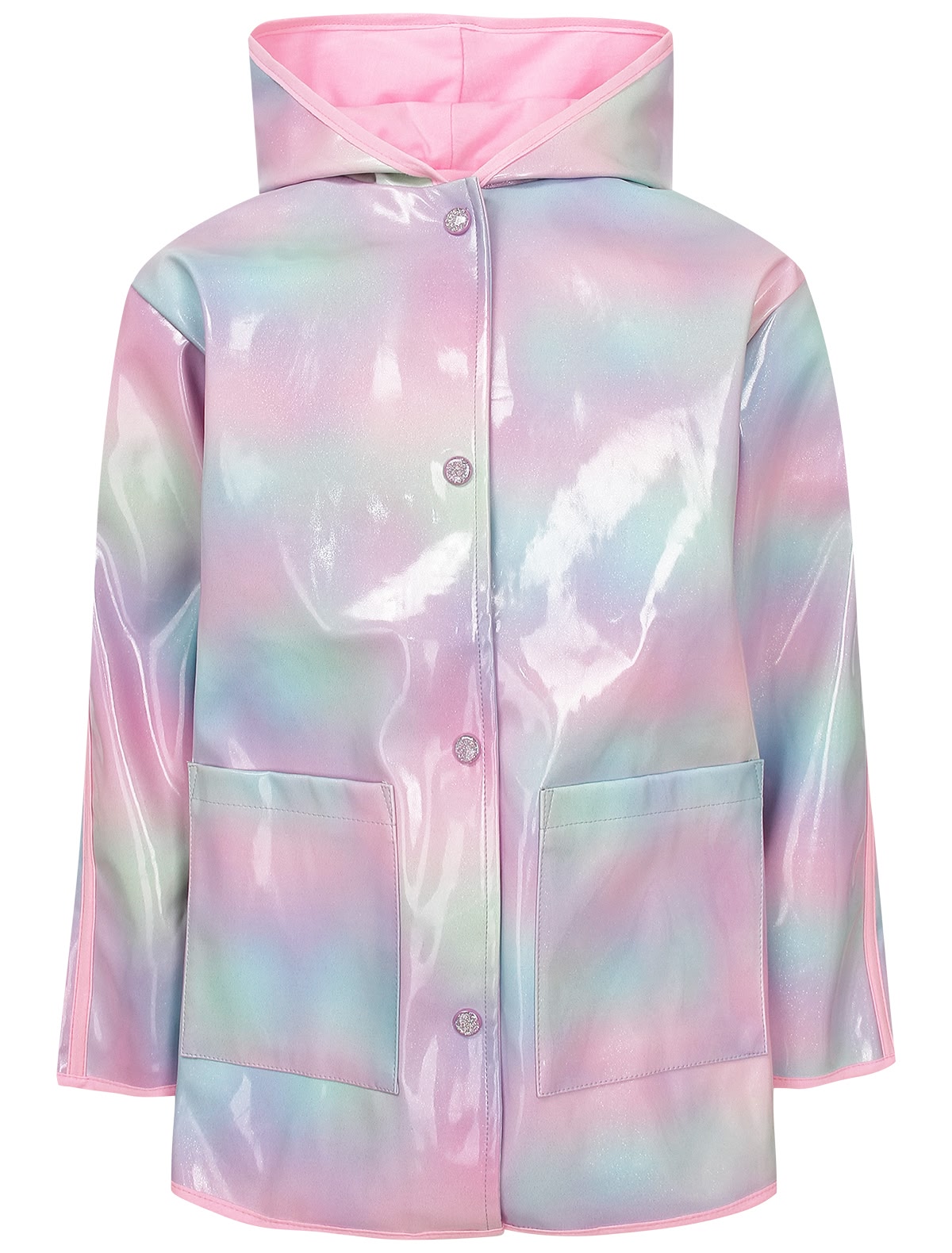 Разноцветный ллащ с капюшоном