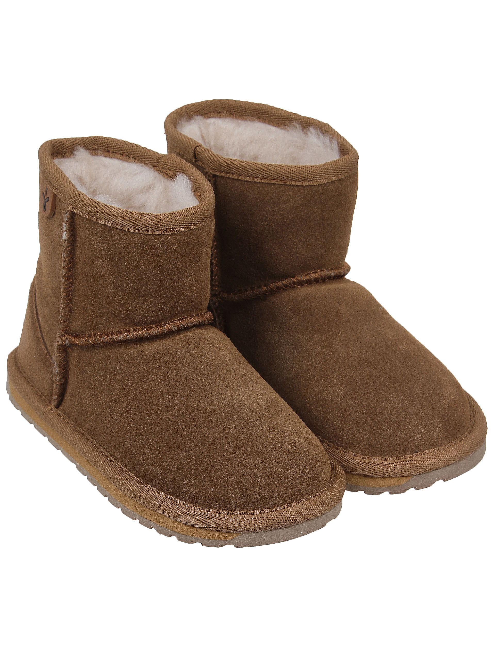 Замшевые коричневые полусапоги