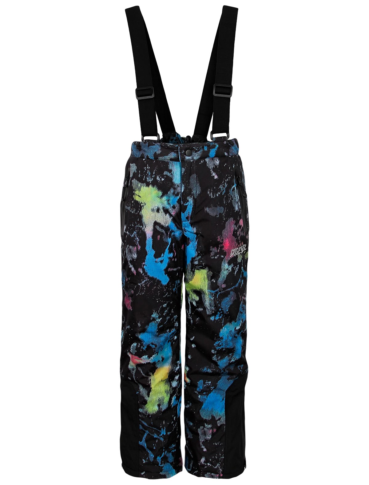 Утепленные брюки с эффектом красочных брызг