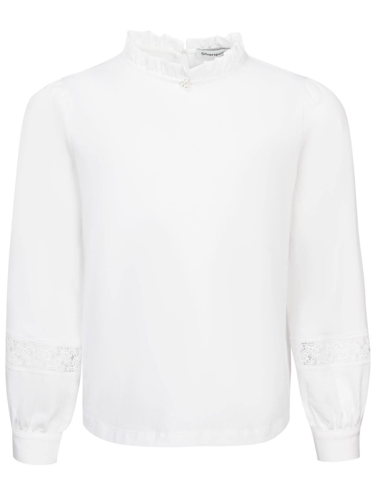 Блуза с воротником-стойкой