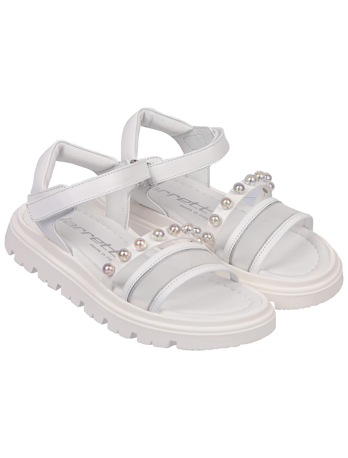 Белые Босоножки со стразами