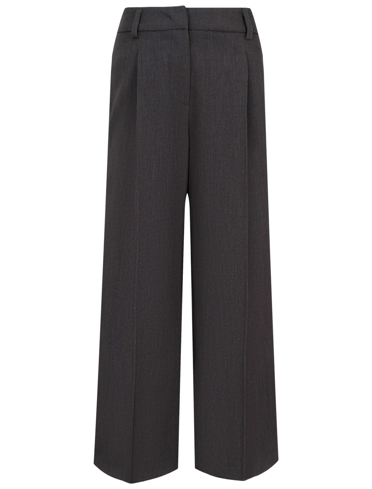 Тёмно-серые прямые брюки