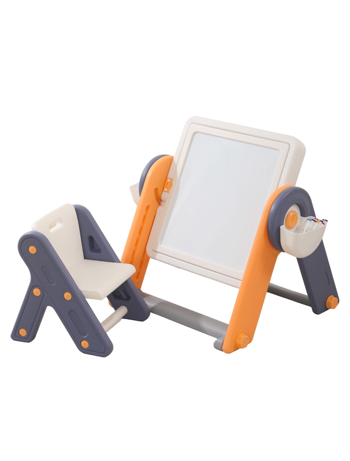 Развивающий детский стол со стульчиком 4 в 1 UNIX Kids Yellow