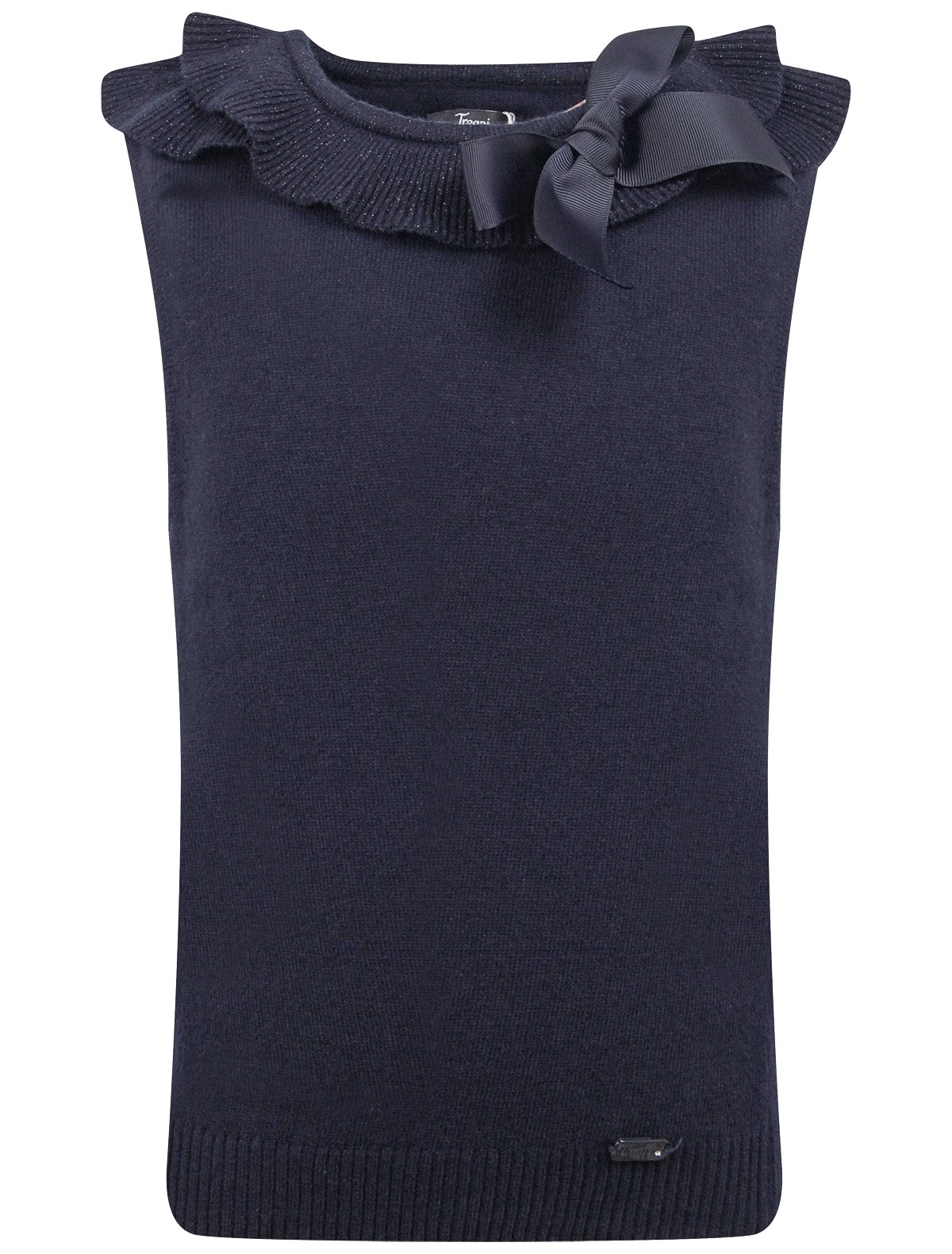 Жилет с оборкой и бантом