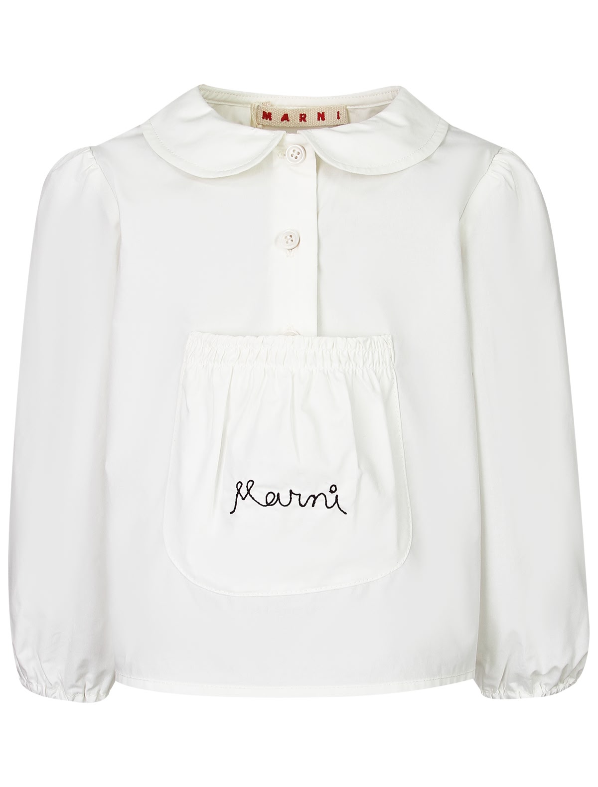 Блуза с вышитым логотипом