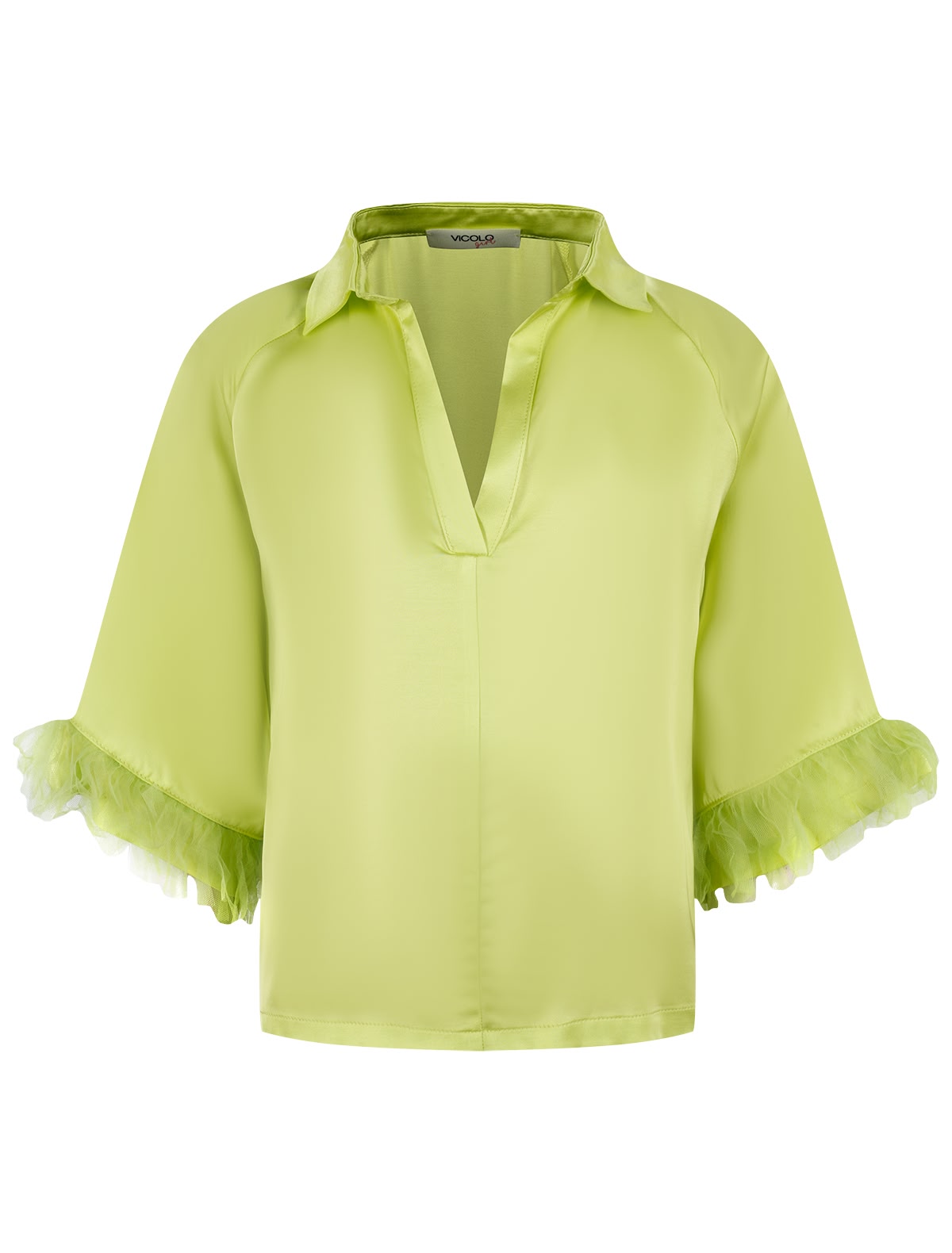 Блуза с декором на манжетах