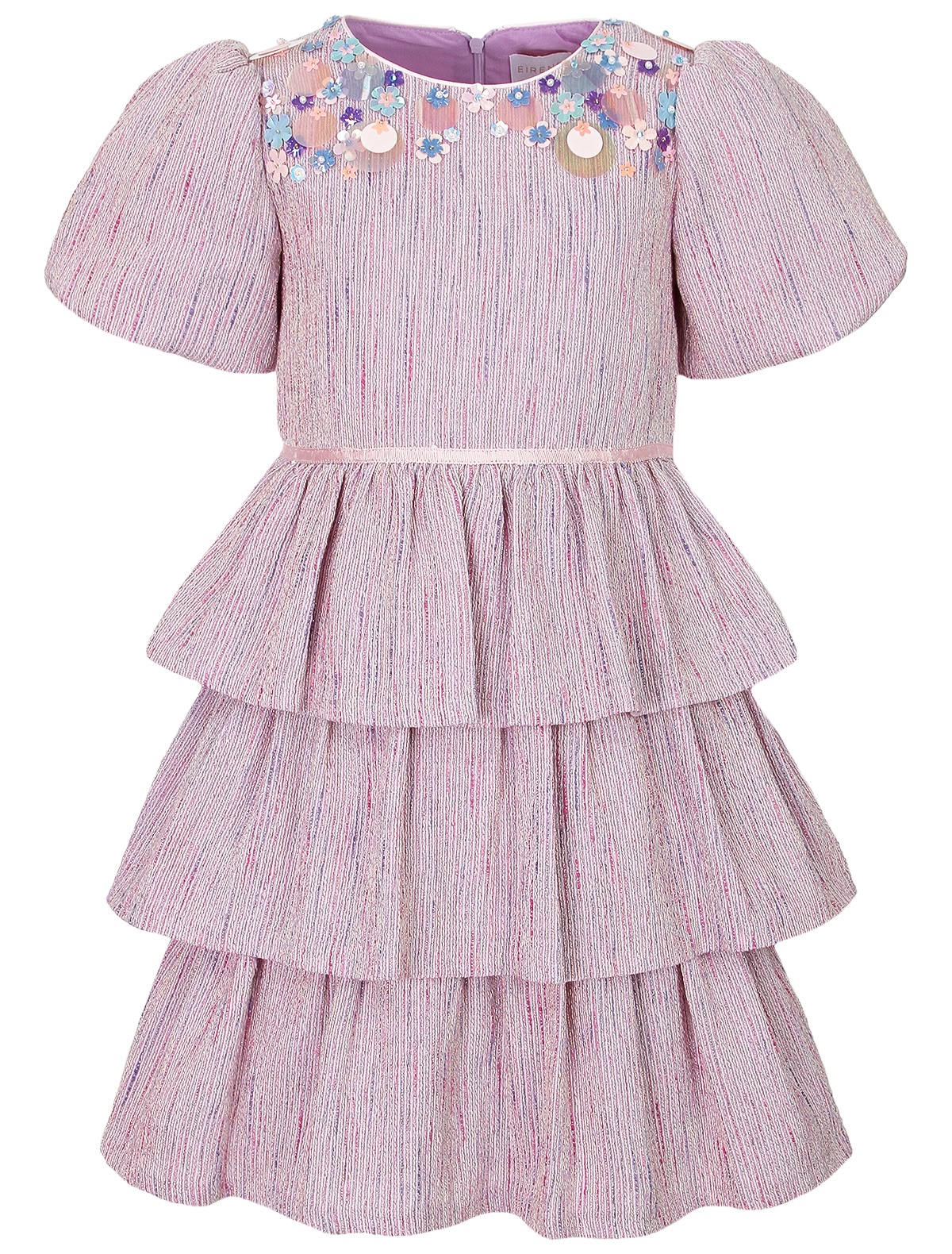 Сиреневое платье с декором