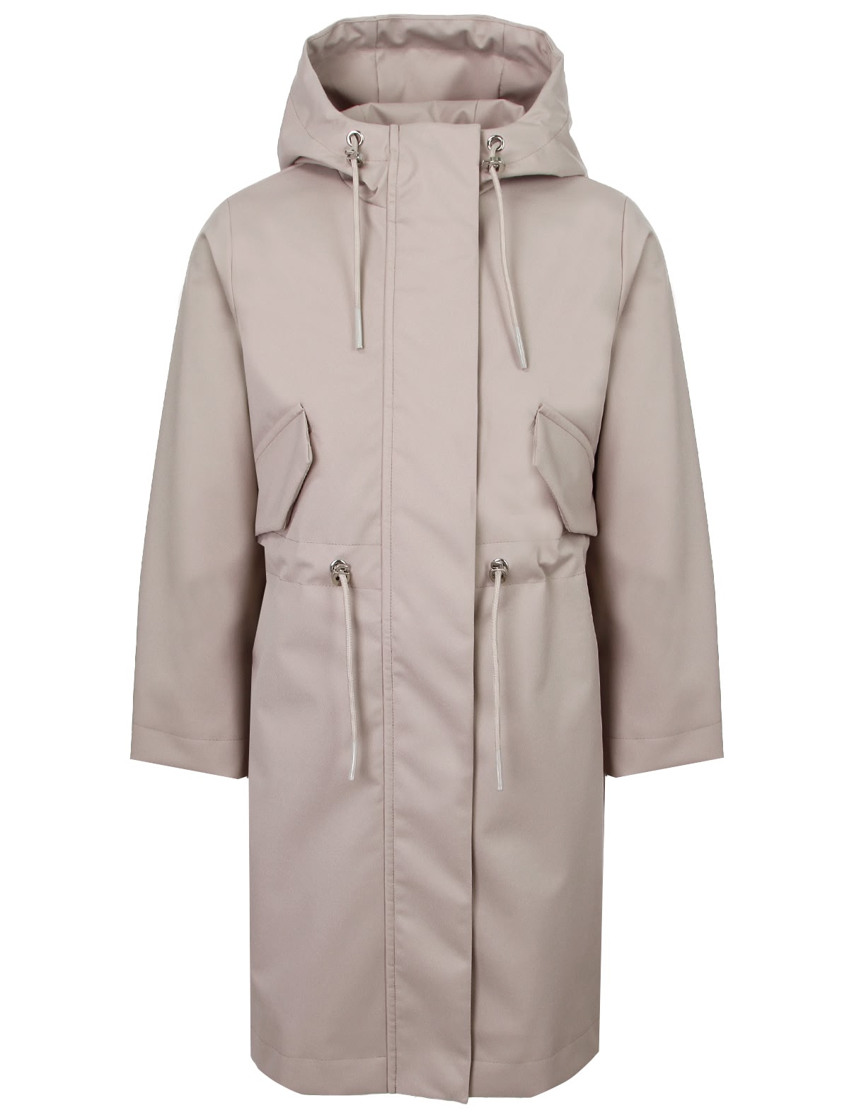 Бежевый плащ на кулиске