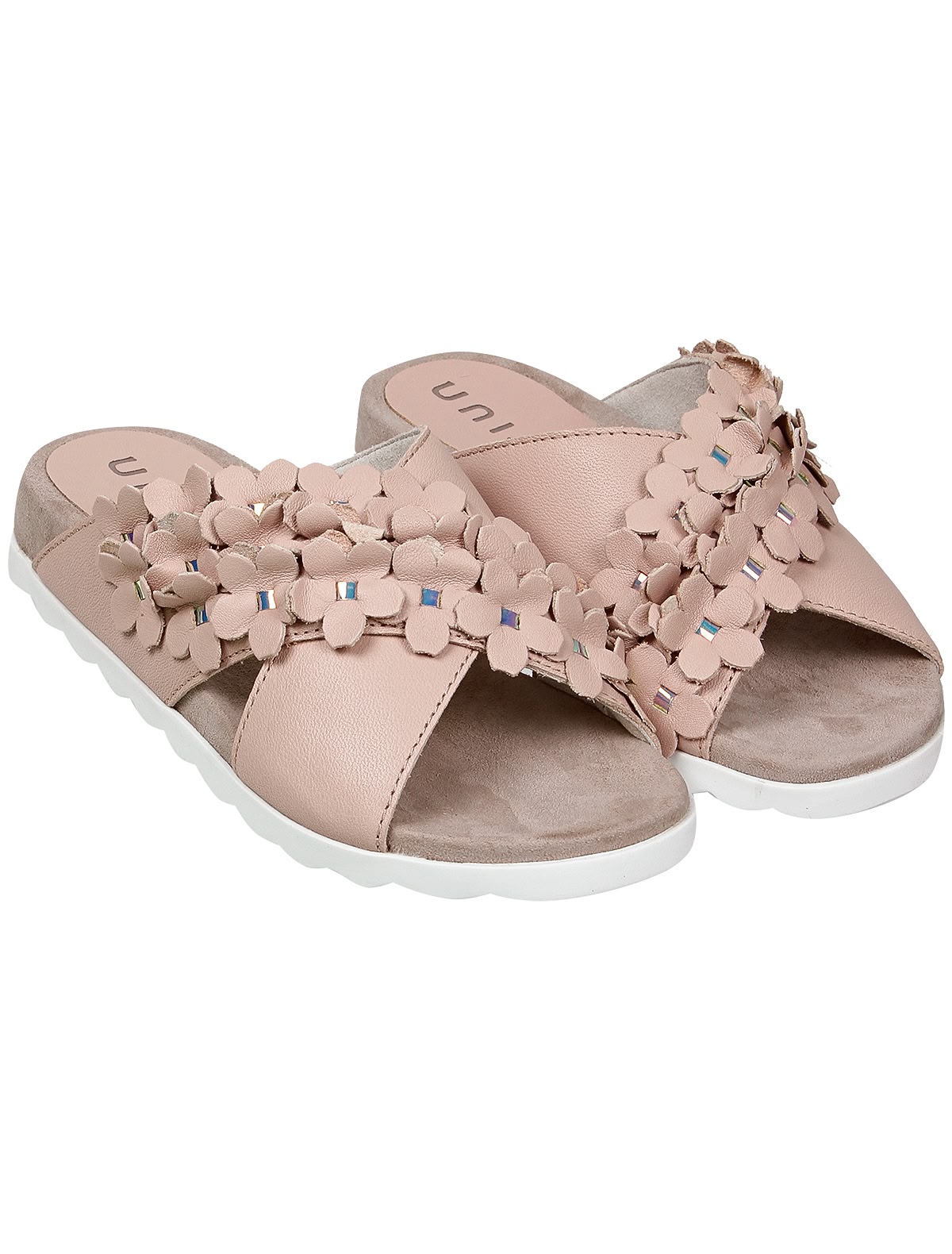 Розовые шлепанцы с цветочками