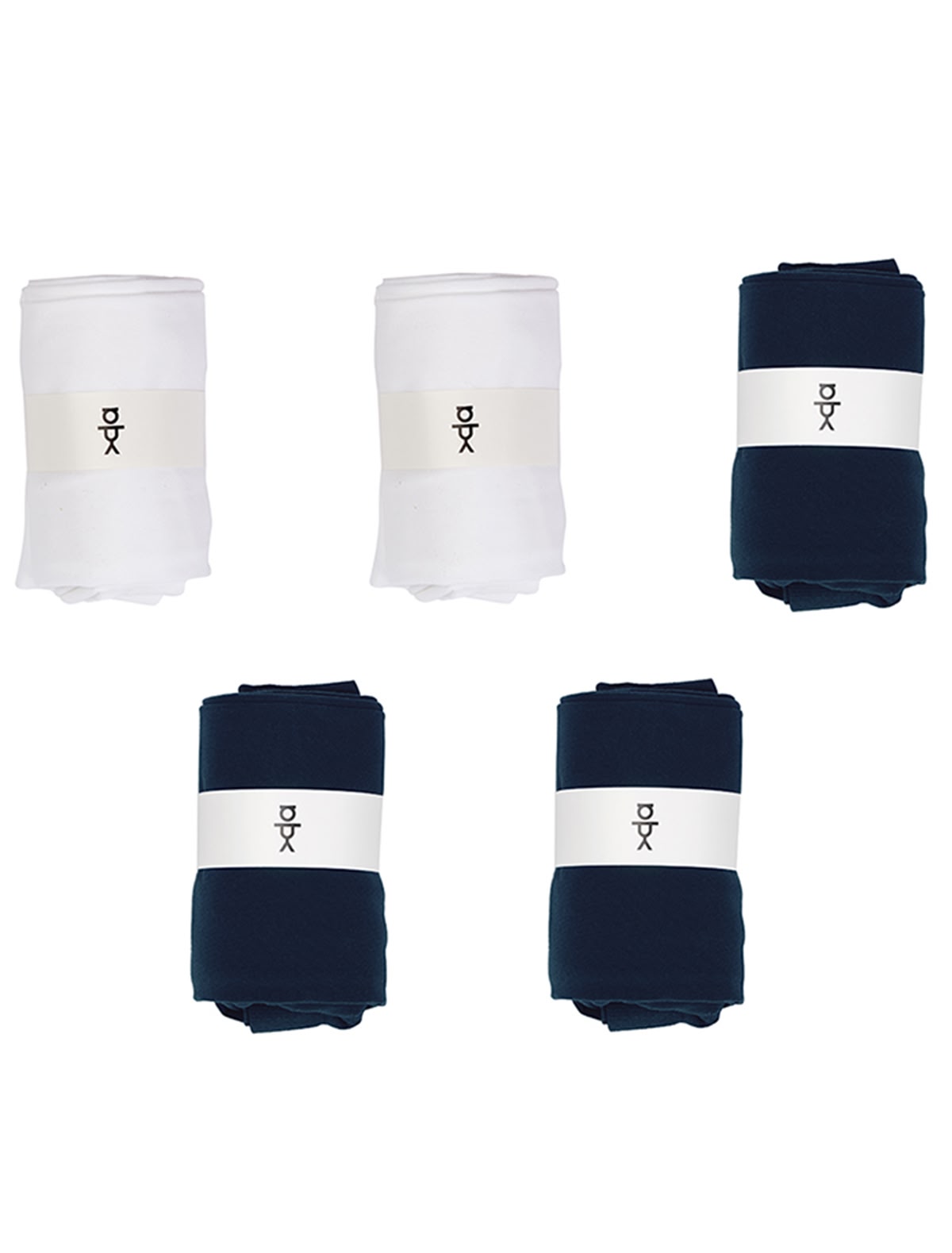 Набор из белых и синих колготок 5 шт.