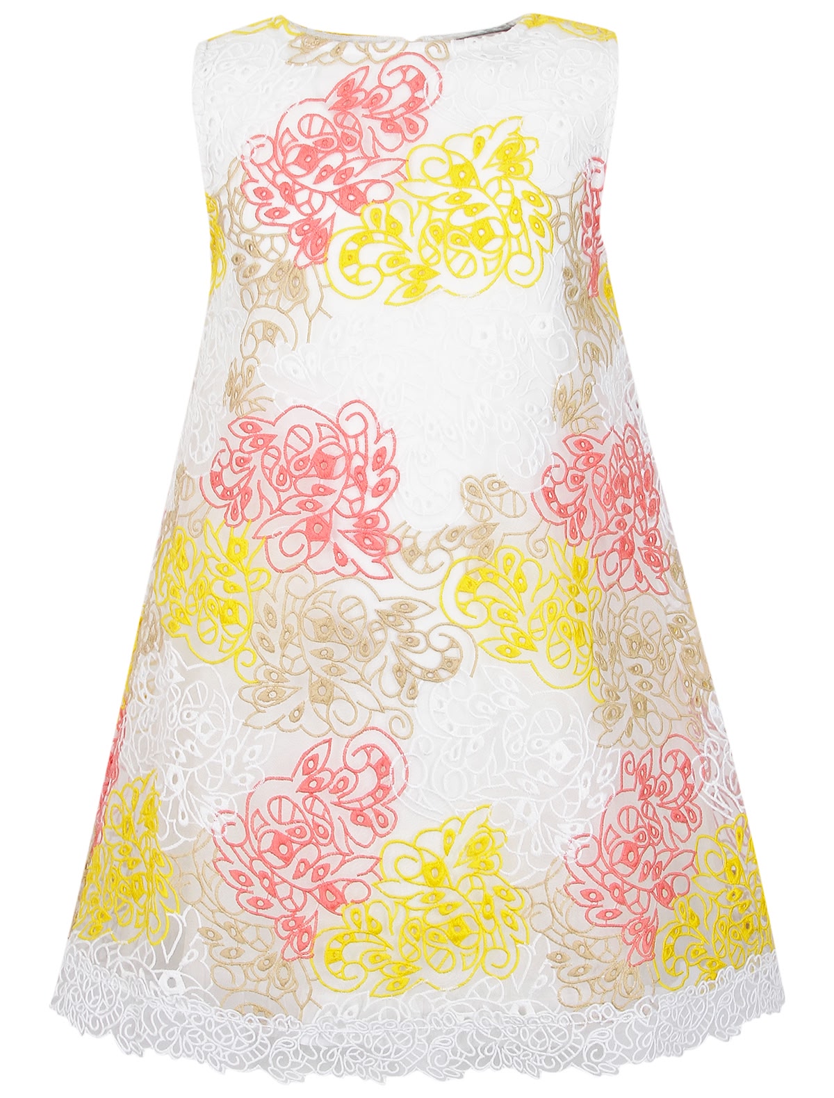 Платье с цветочной вышивкой