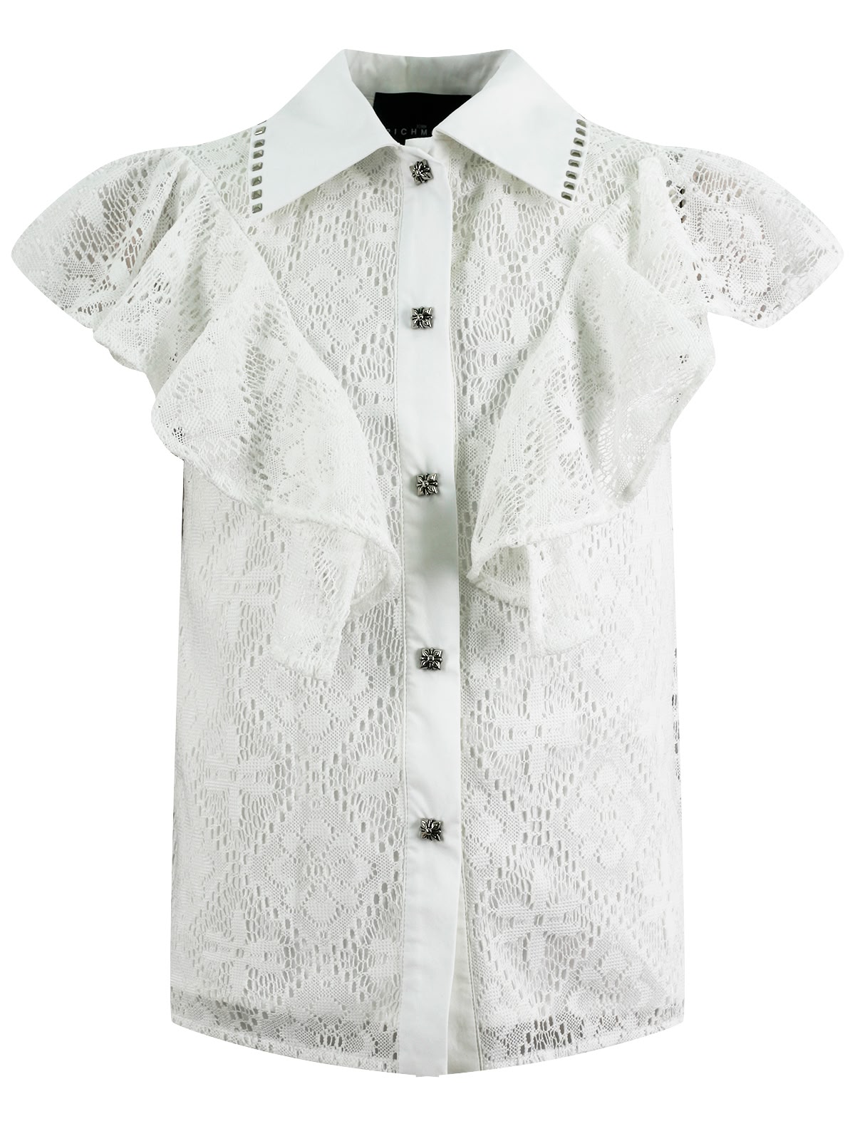 Блуза с кружевной отделкой
