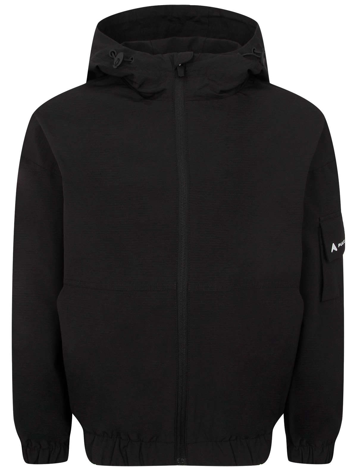 Чёрная ветровка из хлопка и нейлона