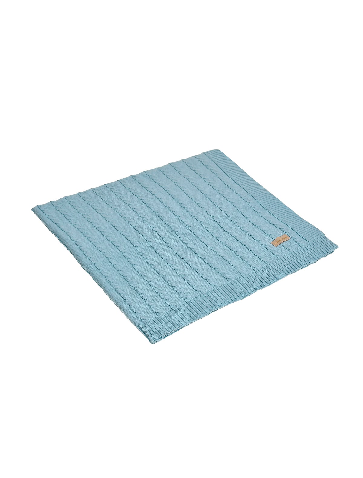 Голубой плед 100х120