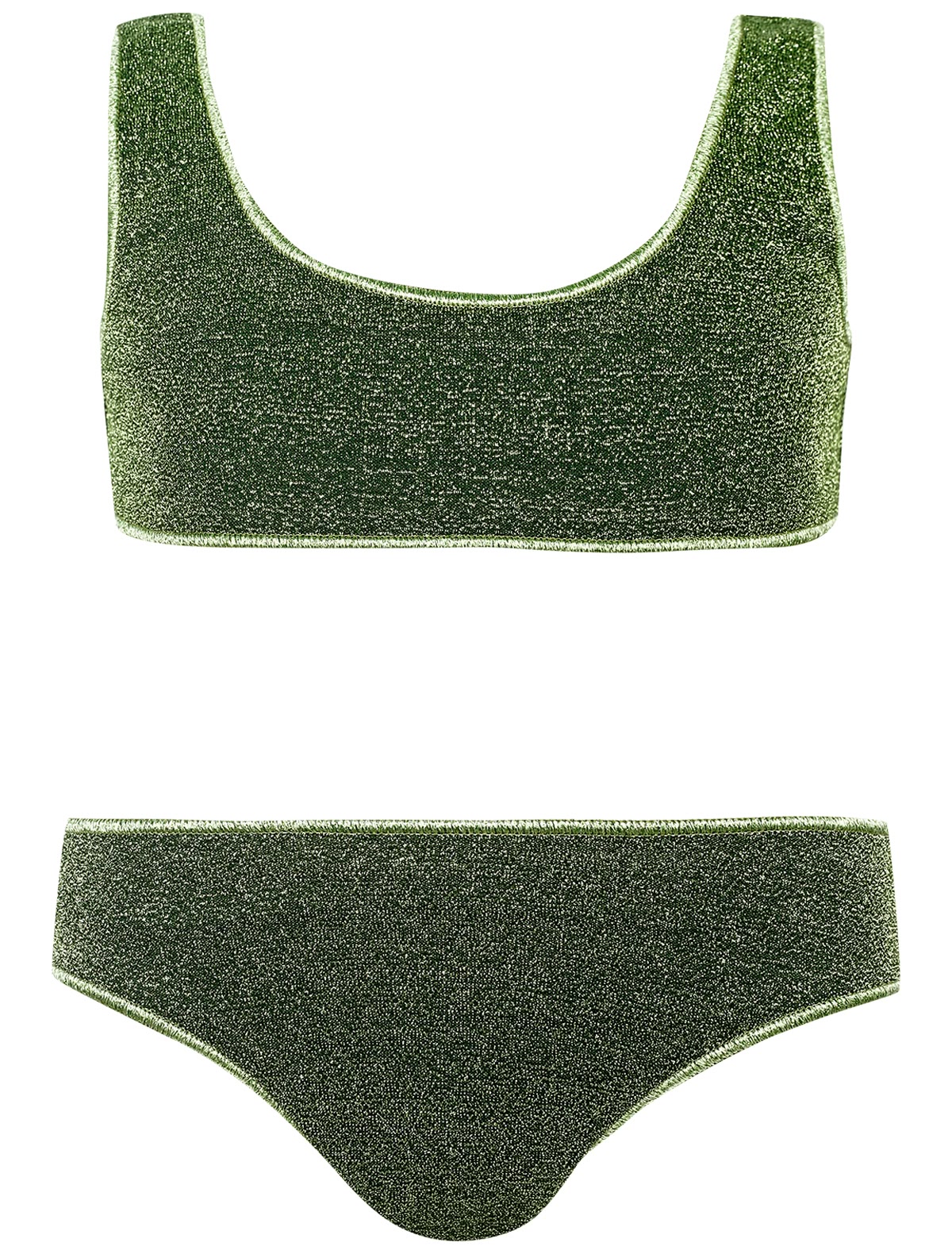 Раздельный купальник с металлизированной нитью