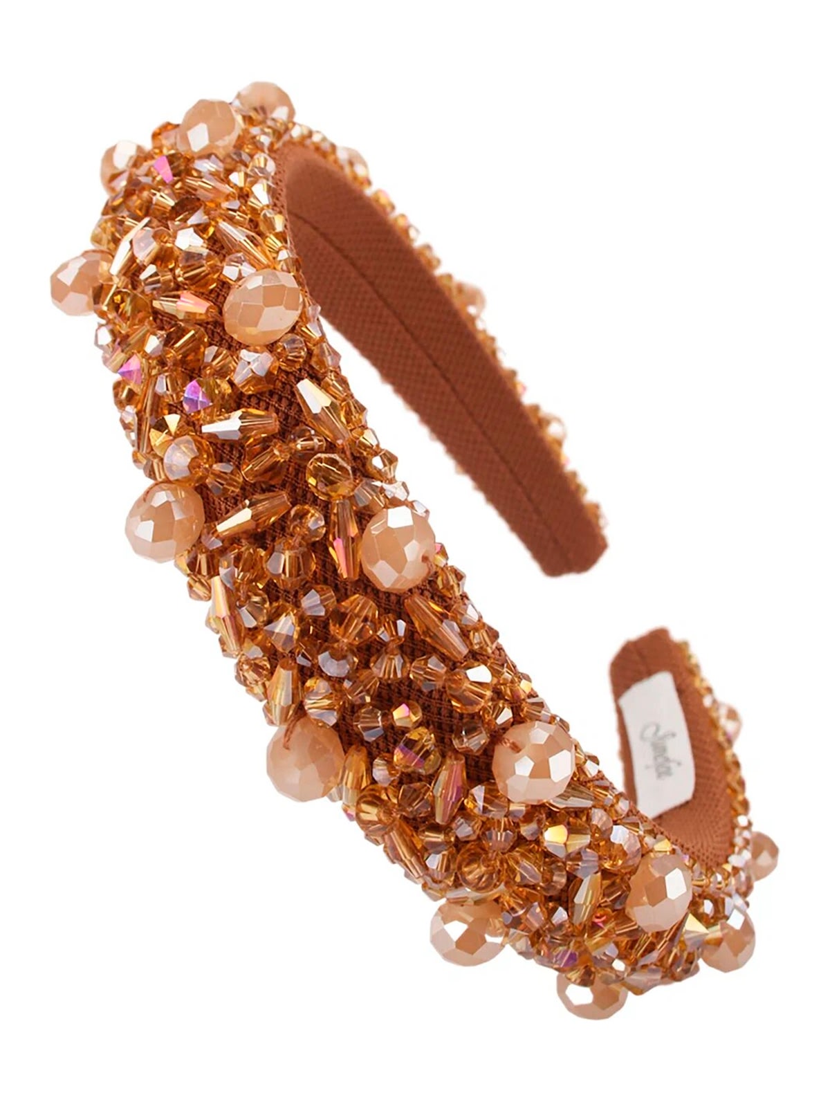 Коричневый ободок с декором