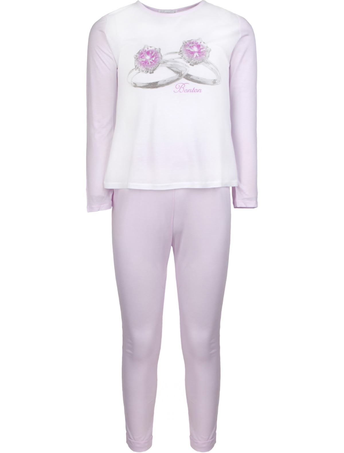 Пижама из хлопка с принтом кольца