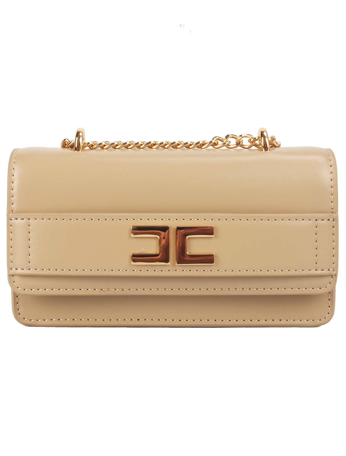 Бежевая сумка на цепочке