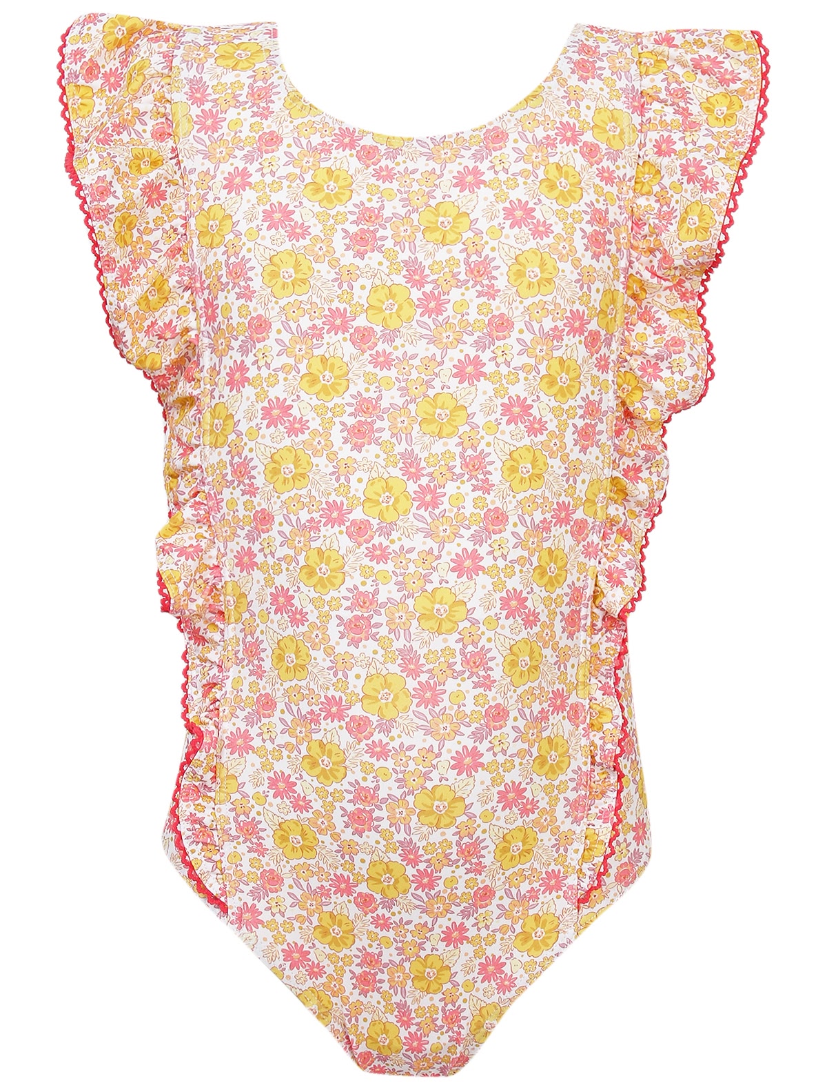 Слитный купальник с оборками