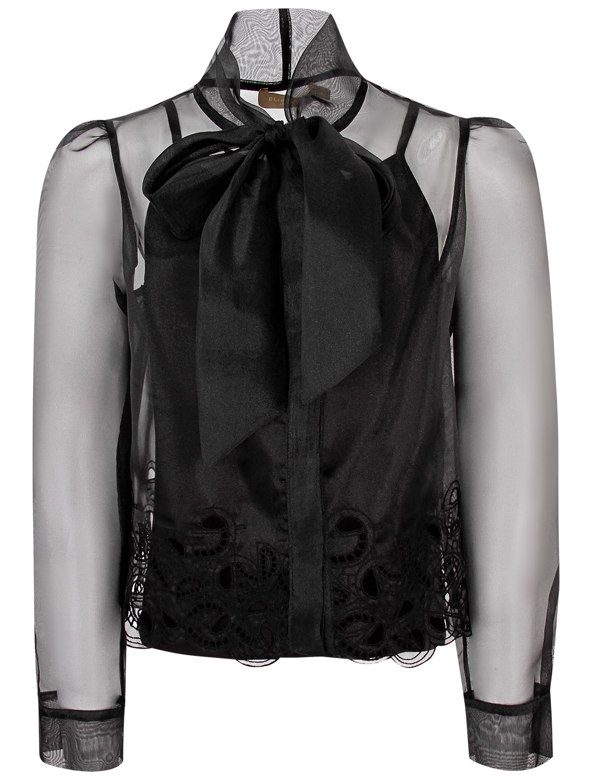 Черная блуза с топом