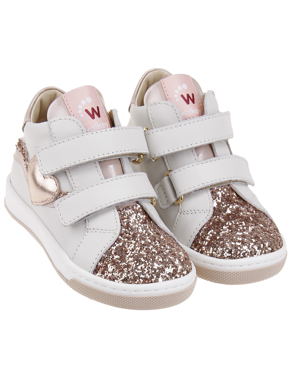 Ботинки с розовым глиттером