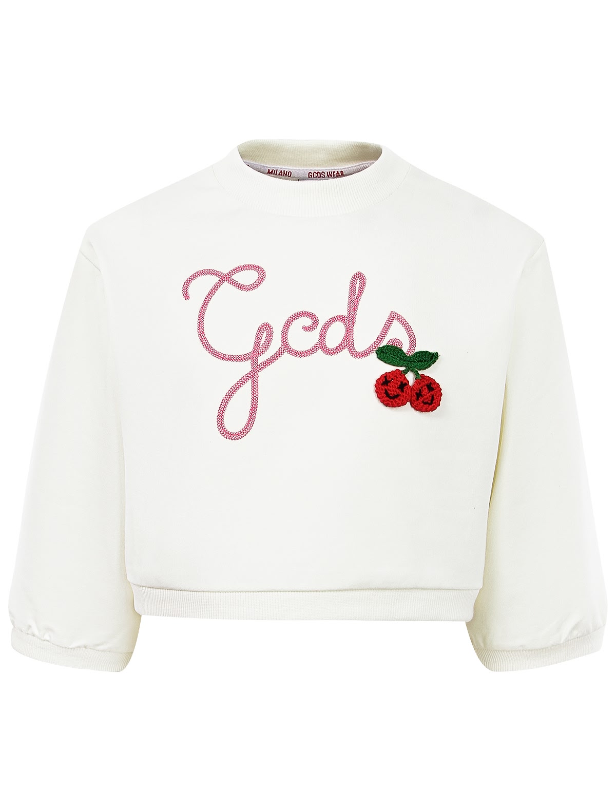 Свитшот укороченный с вышивкой