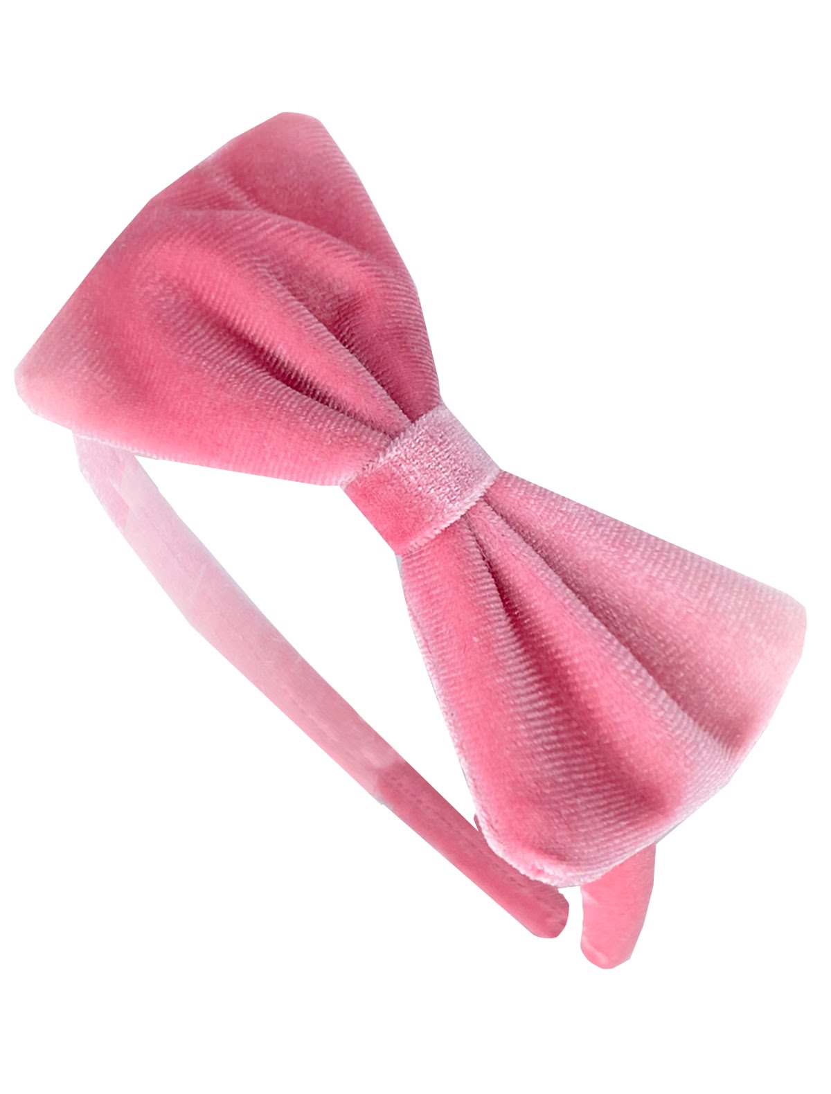 Ободок из текстиля розового цвета