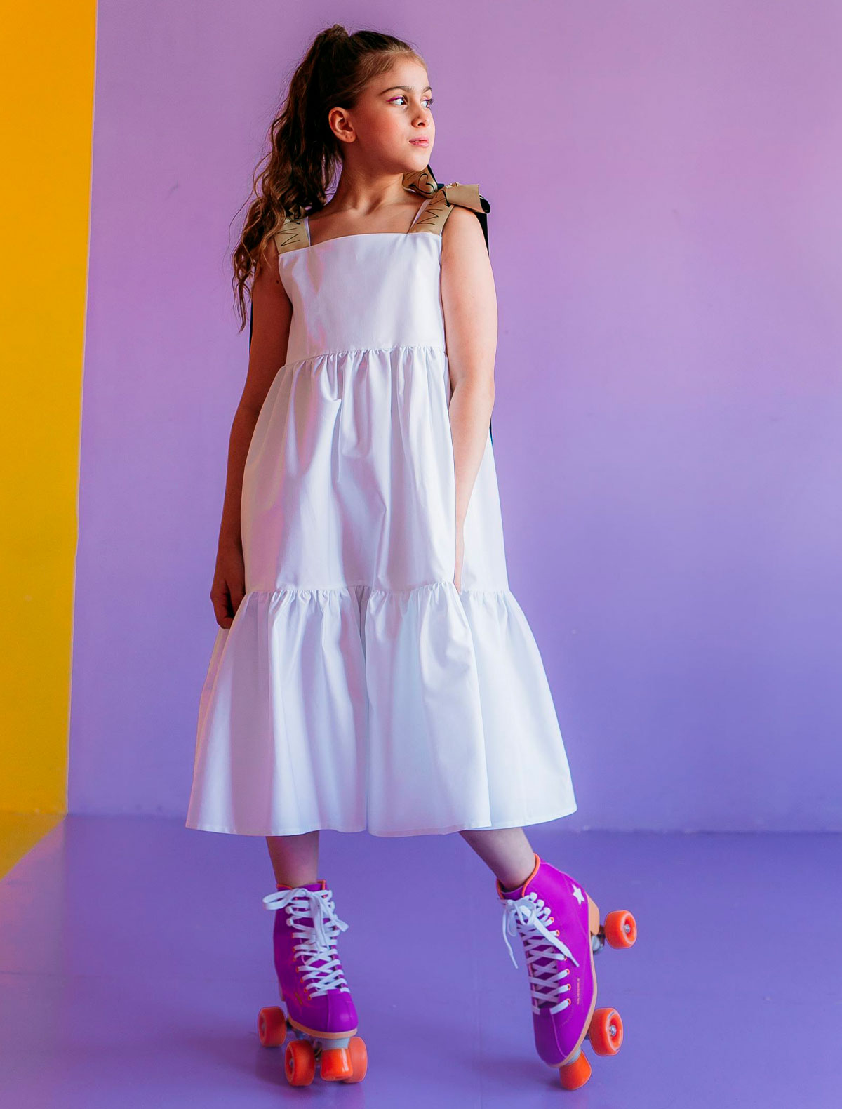 Платье Motion kids 2321472, цвет белый, размер 4 1054500171134 - фото 4