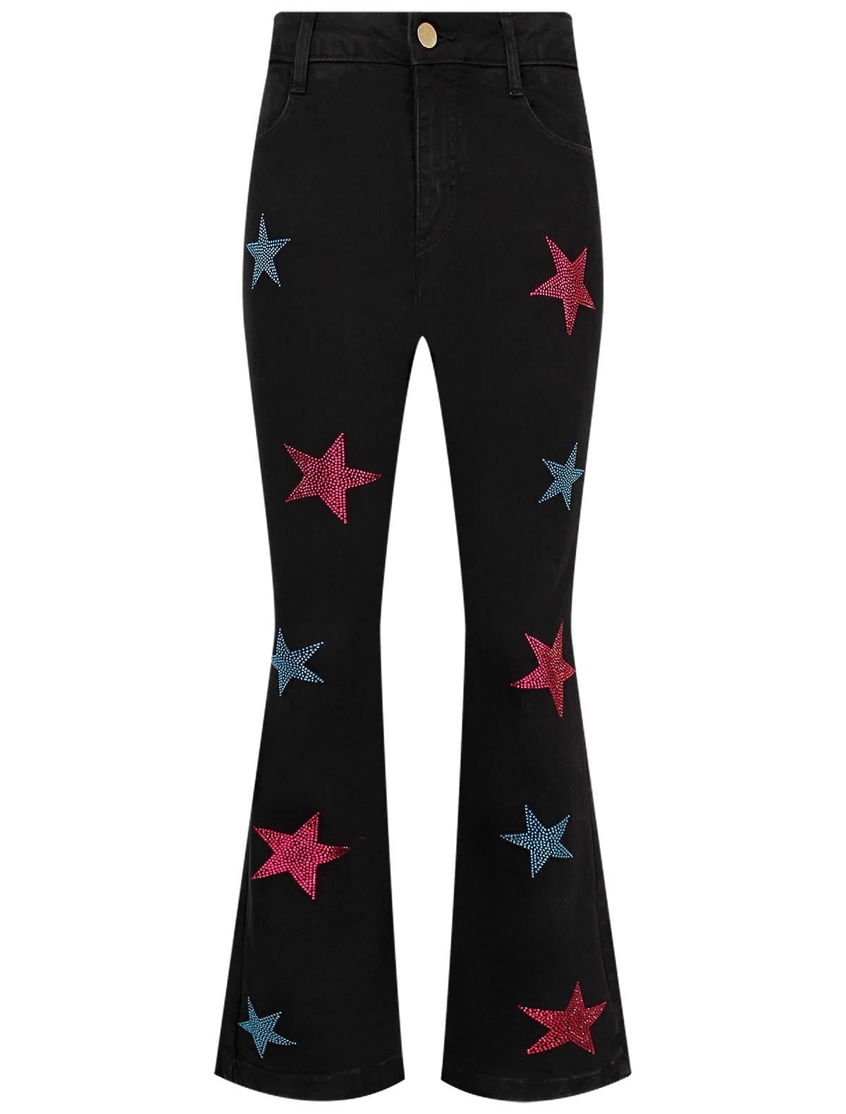 Джинсы клеш со звёздами