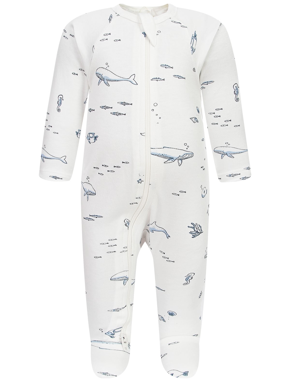 Комбинезон на молнии с принтом киты