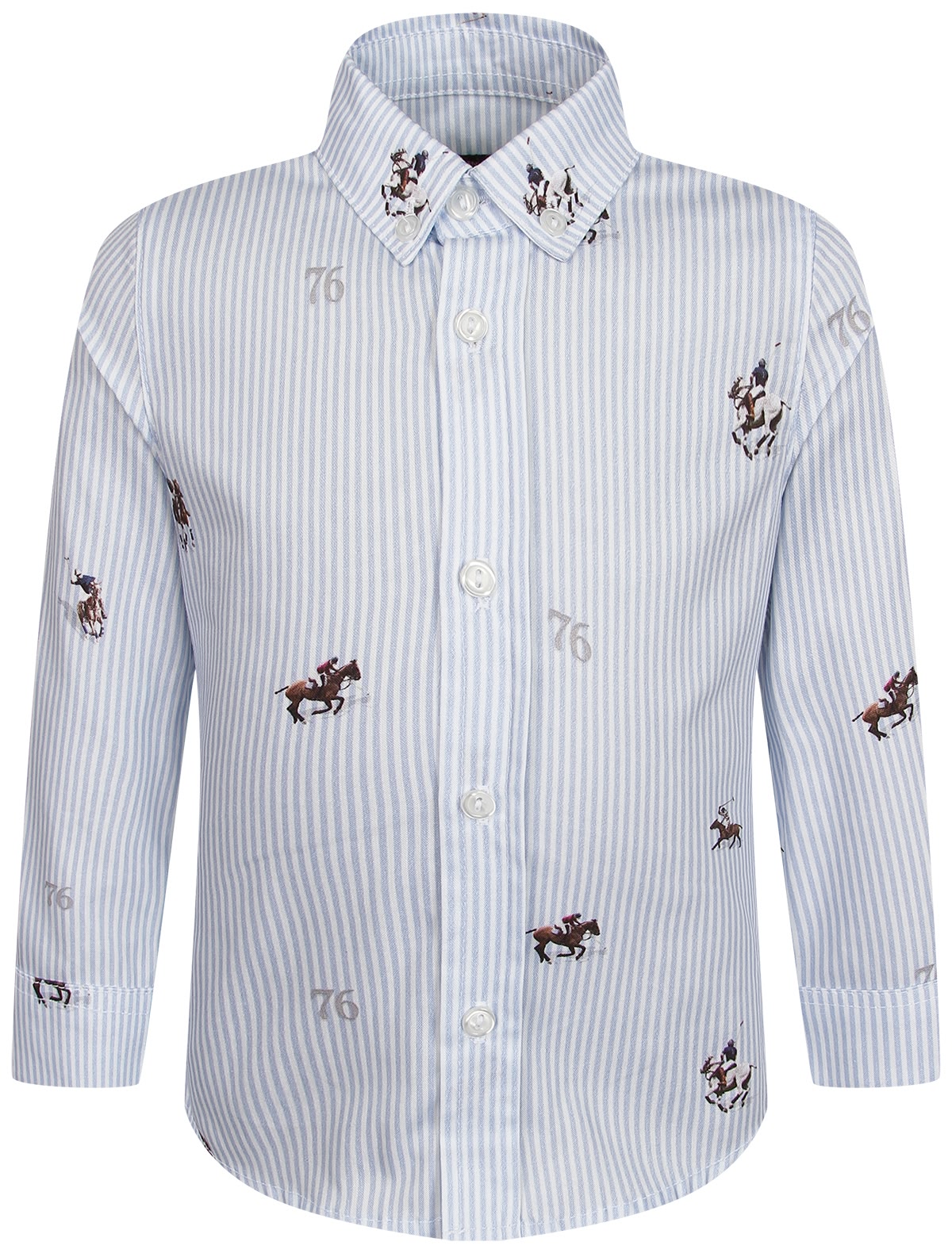 Рубашка в полоску с принтом лошади