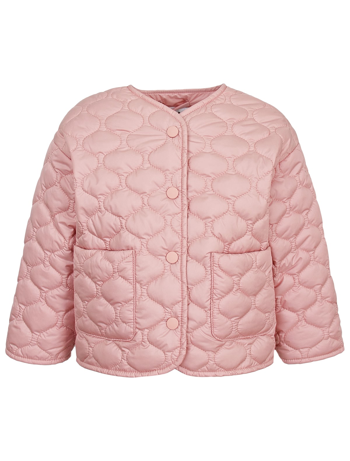 Розовая стеганая куртка