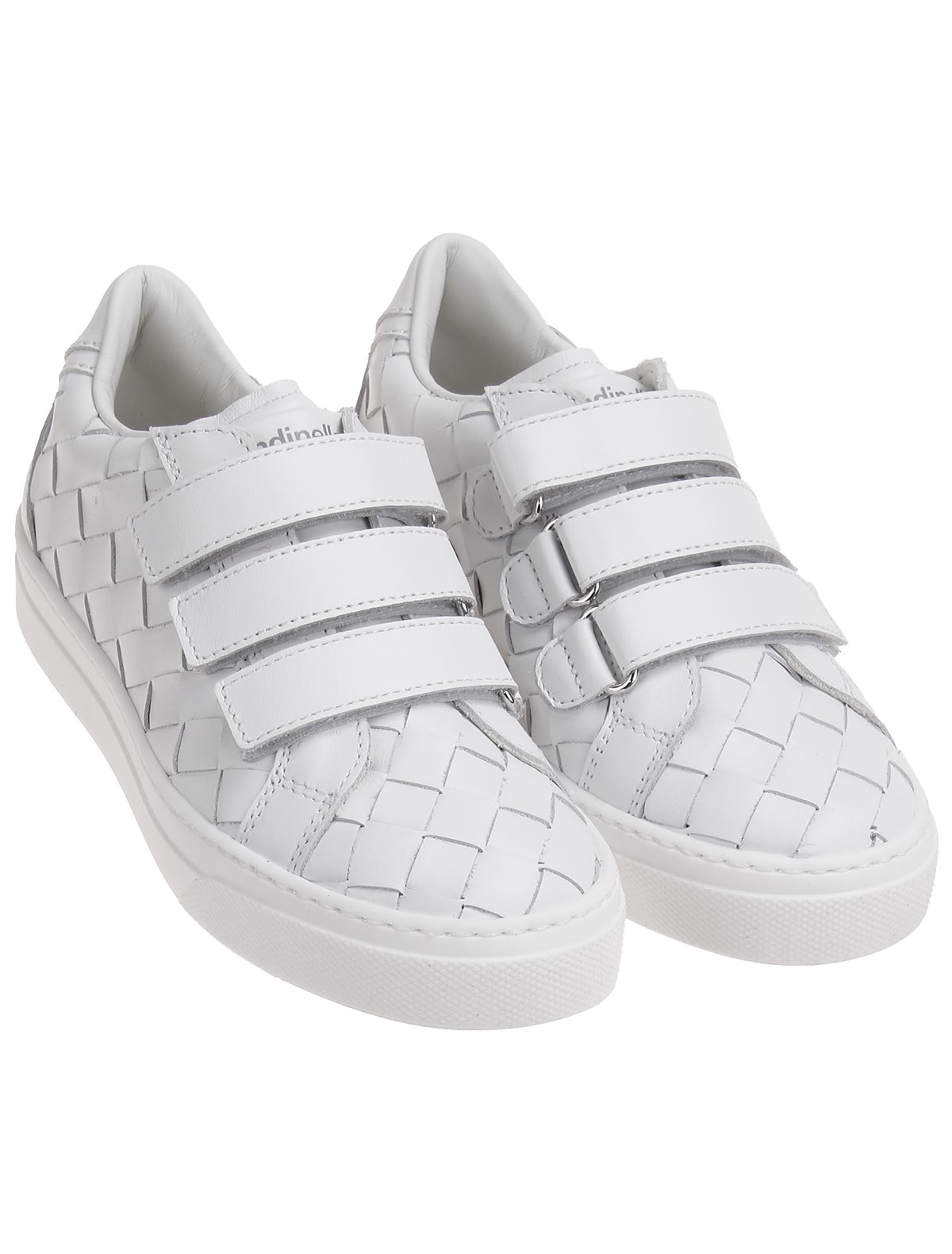 Белые кеды на липучках